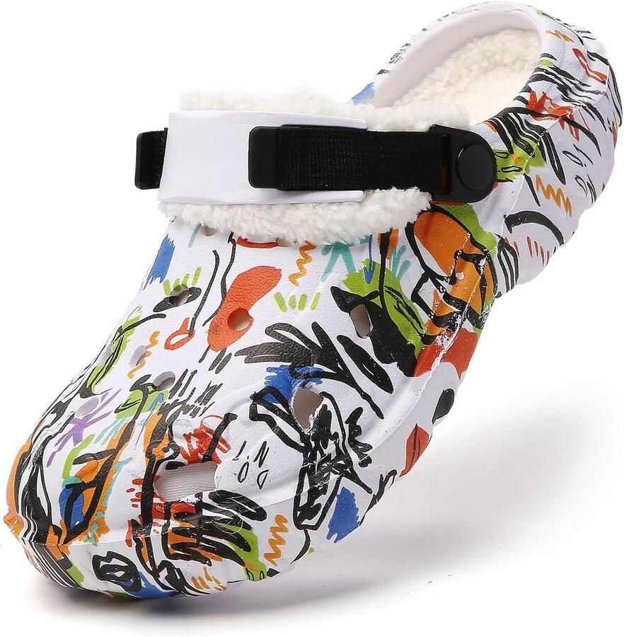 Gevoerde Instappers met Bontvoering Warme en Ade de Tuin- en Huisschoenen voor en