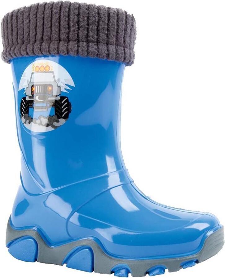 Gevoerde Kinder Rubberlaarzen Blauw Warm en Waterdicht