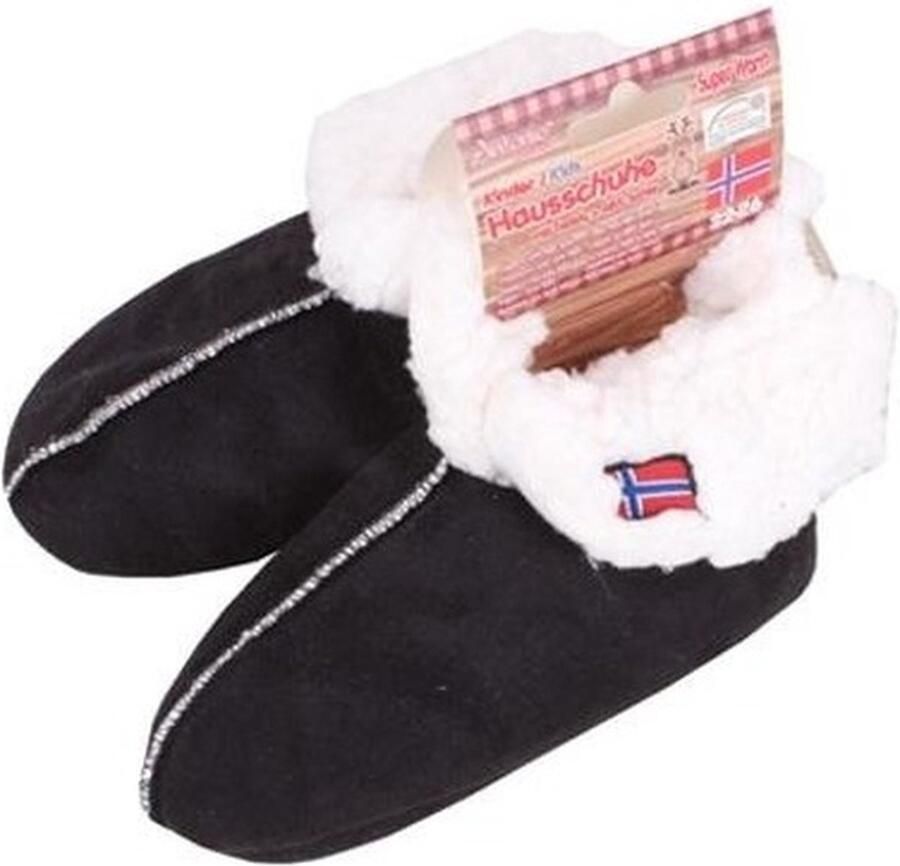 Merkloos Sans marque Gevoerde pantoffels sloffen zwart voor kinderen