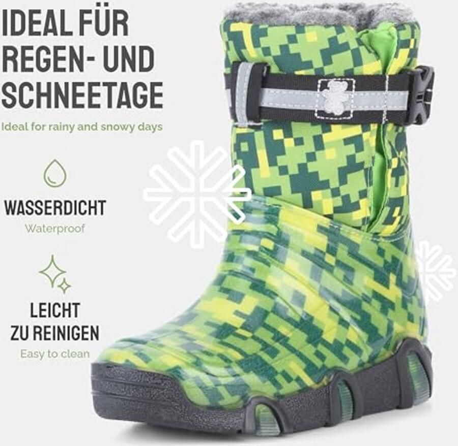 Gevoerde Rubber Sneeuwlaarzen voor Kinderen Warm en Waterdicht - Foto 1