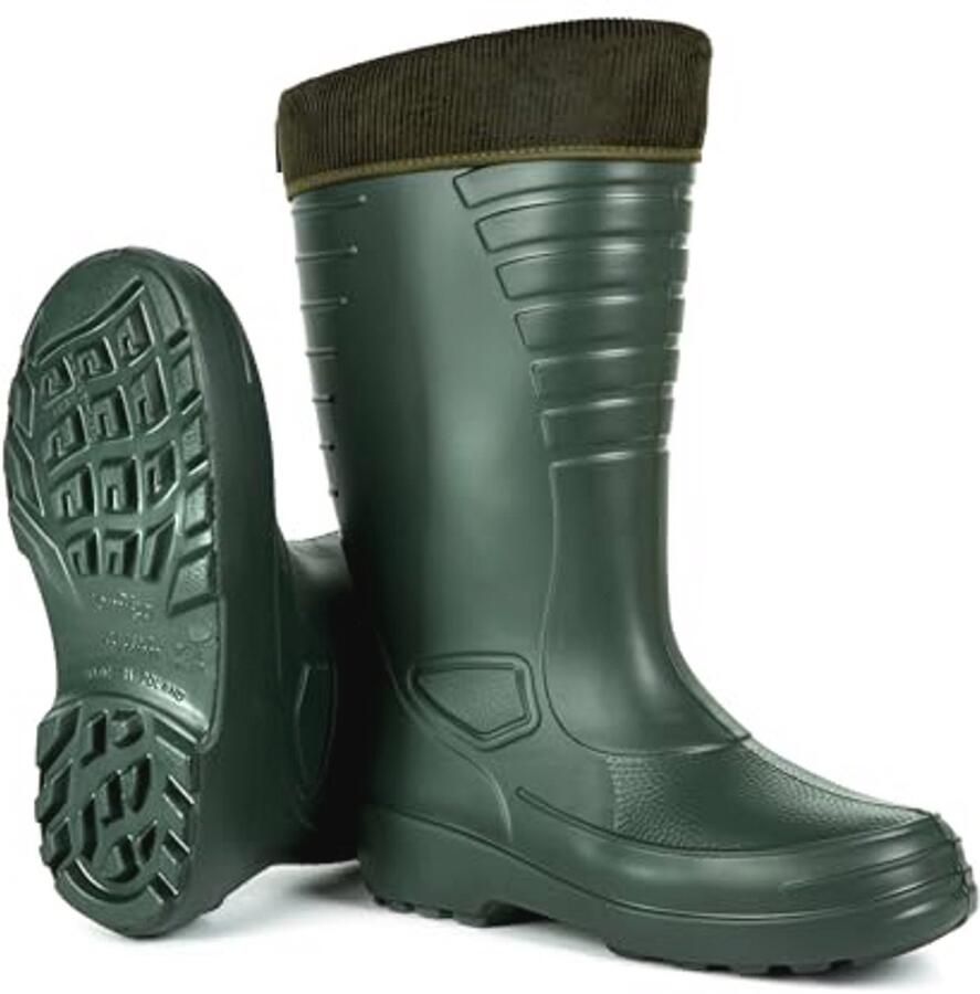 Gevoerde rubberlaarzen voor heren lichtgewicht waterdicht en warm ideaal voor werk en outdoor