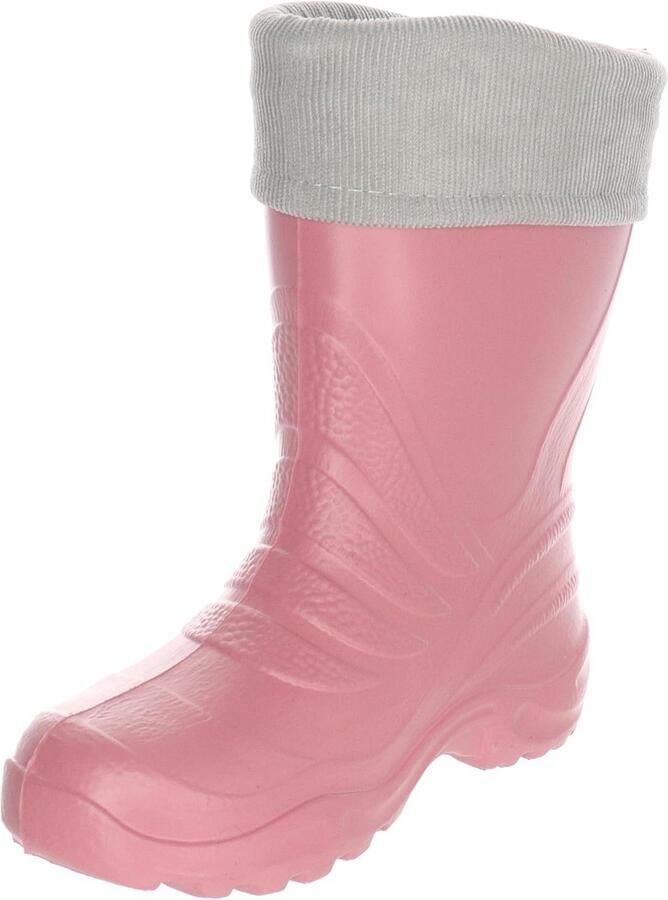 Gevoerde rubberlaarzen voor kinderen Licht flexibel en waterdicht Dusty Rosa 24 25