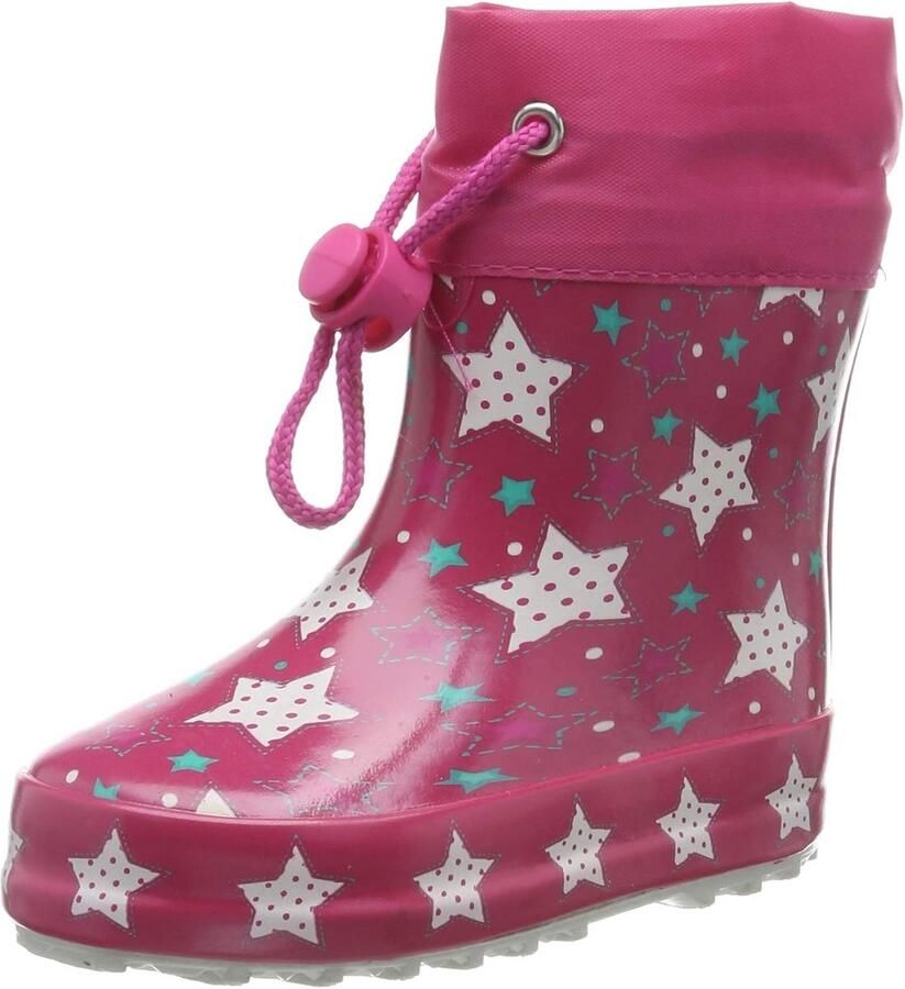 Roze Gevoerde Rubberlaarzen voor Meisjes met Sterren