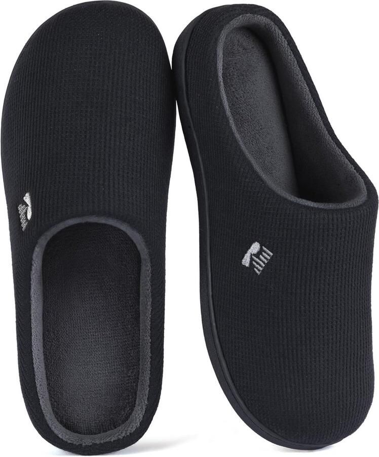 Gevoerde twee-kleurige memory foam pantoffels voor dames
