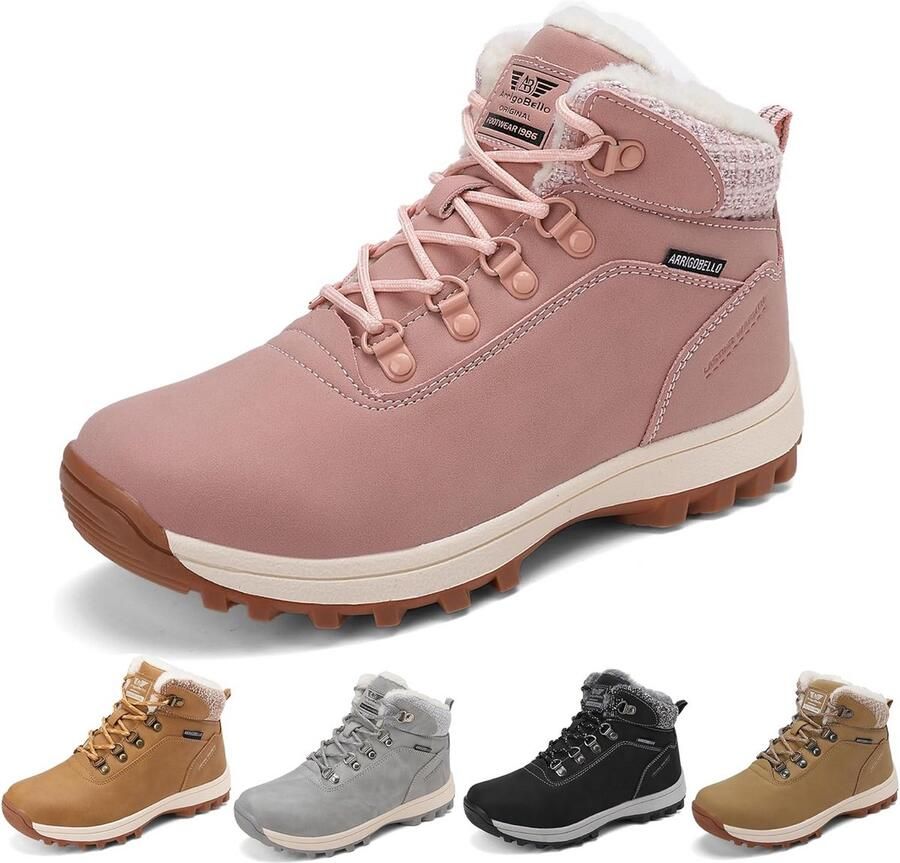 Gevoerde Winterschoenen Dames Warme Enkellaarzen voor Werk en Wandelen