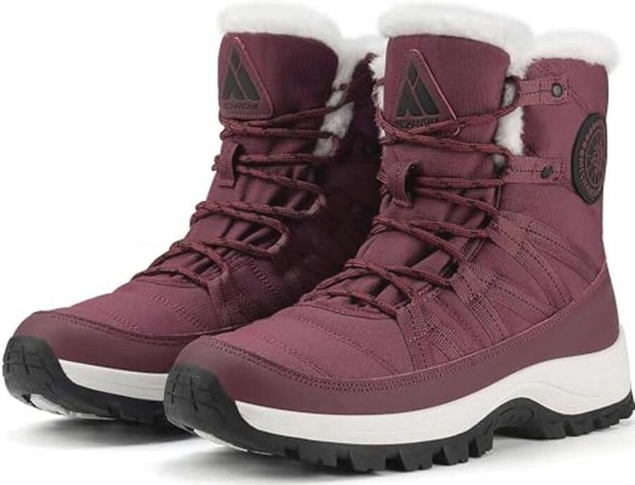 DREAM PAIRS Sneeuwlaarzen voor kinderen, comfortabel, praktische en warme winterlaarzen, SHORTY-K, Lichtbruin, 31 EU
