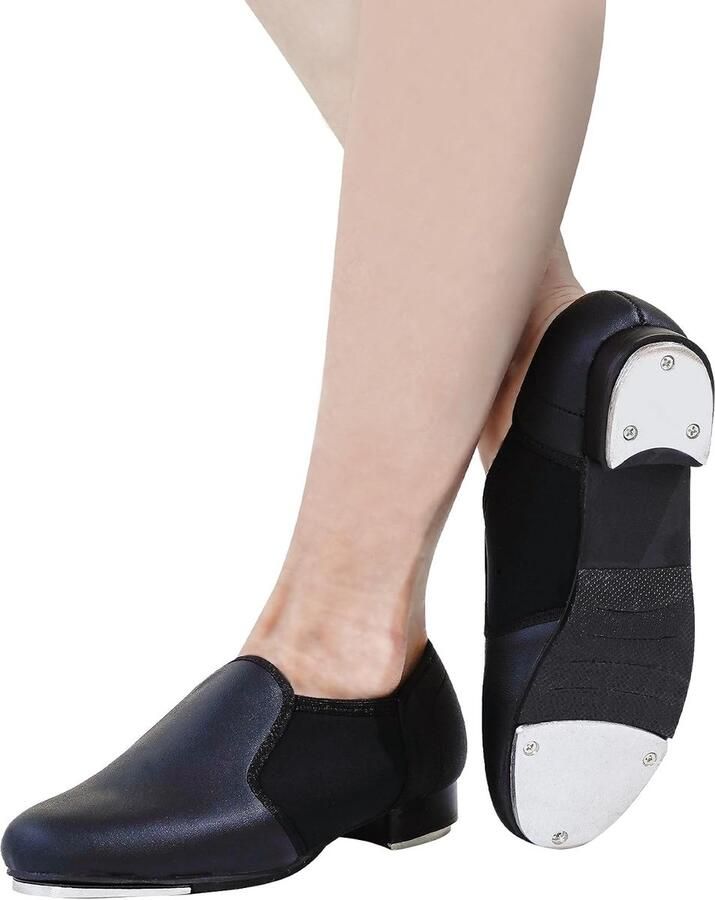 Gewatteerde schoenen van PU-leer met antislip kant voor gewatteerde dansschoenen voor en