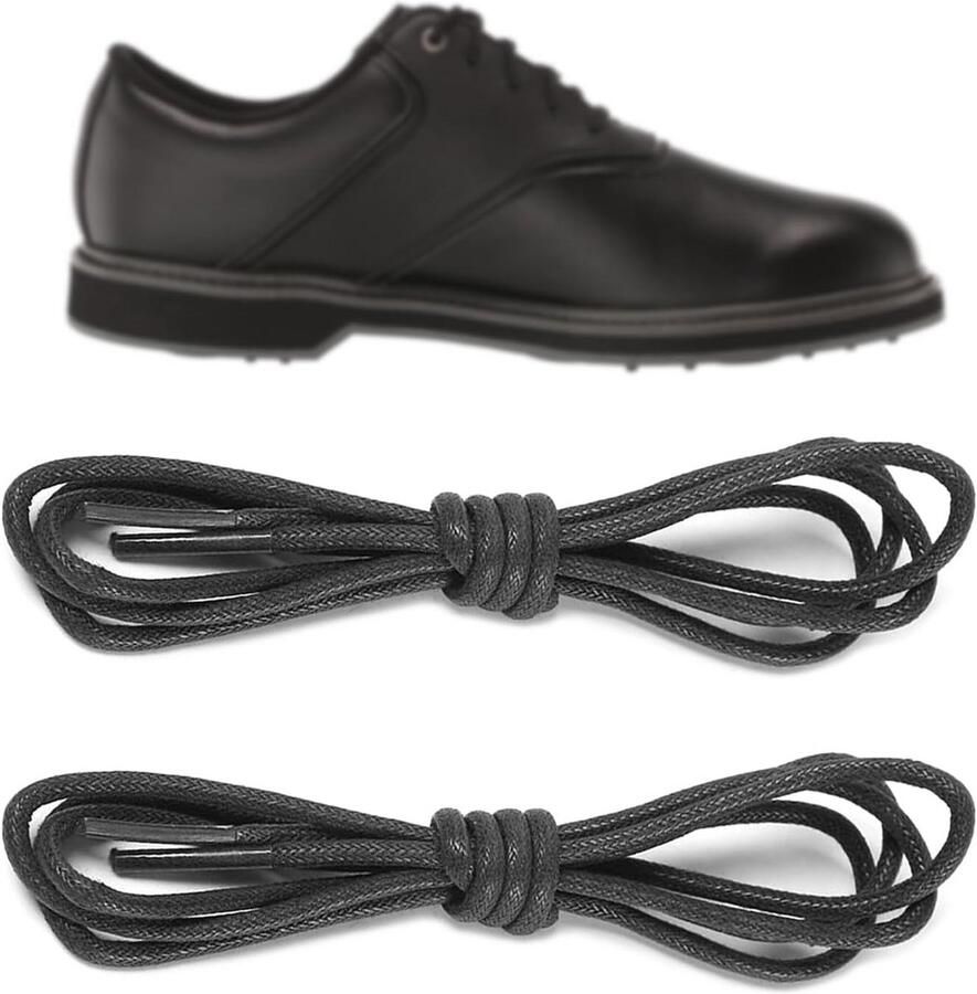 Gewaxt Schoenstrips voor Golfschoenen Dunne Veters 2.5mm Oxford Stijl