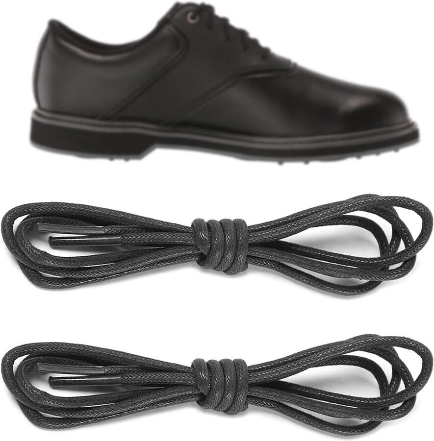 Gewaxt Schoenstrips voor Golfschoenen Dunne Veters 2.5mm Oxford Stijl