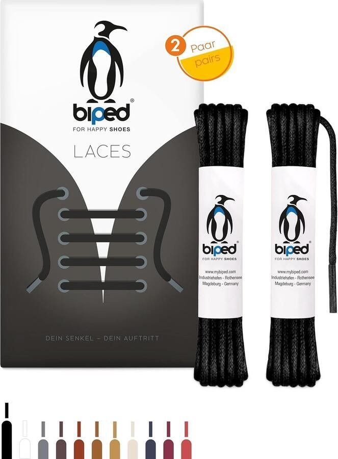 Gewaxte Katoenen Veters Ronde Schoenveters Leren Schoenen Scheurvast & Waterafstotend Lengte Zwart