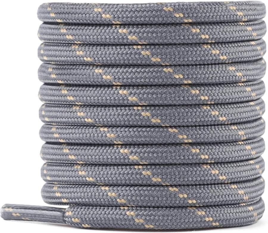 Gewaxte Platte Schoenveters voor Werkschoenen Extra Scheurvast en Waterafstotend 5-8mm Dik 60