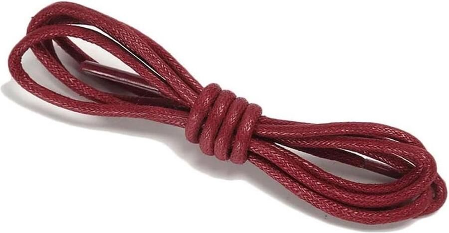 Gewaxte Schoenveters Ronde Veters Leren Schoenen Aankleden Gevlochten Touwen Rood