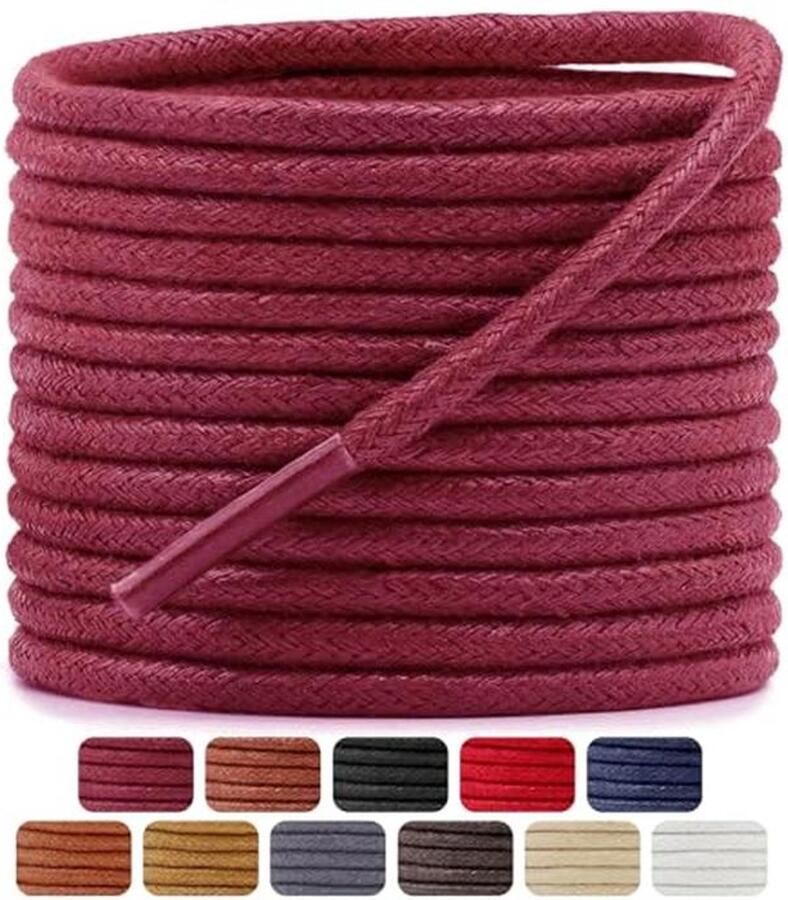 Gewaxte Waterafstotende Schoenveters voor Leren en Herenschoenen 2 Paar Vervangende Schoenveters