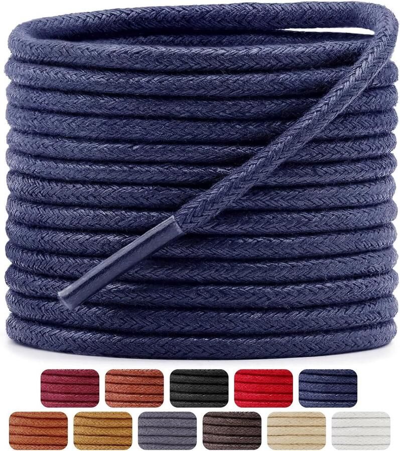 Gewaxte Waterafstotende Schoenveters Dun voor Heren Nette Schoenen 2 Paren