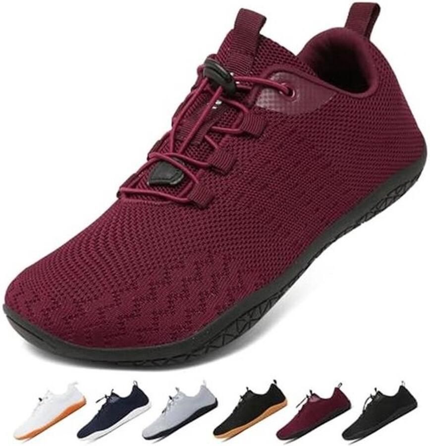 Geweo Barefoot Shoes Zomer Minimalist Barefoot Schoenen met Brede Teenendoos Light Ade de Trailrunning Sportschoenen Zero-Drop Zolen Hardloop Gym Fitness Sneakers Unisex 37-47EU