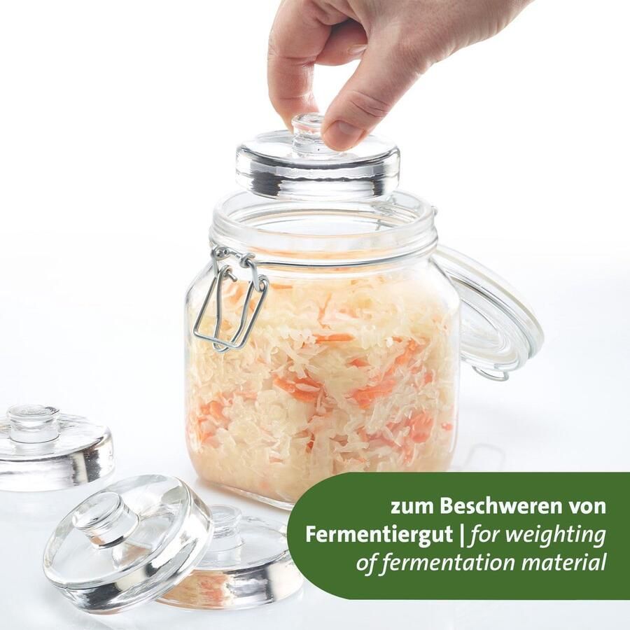 Gewichten voor fermentatie set van 4 glazen gewichten voor fermentatie accessoires voor fermentatie glas Ø 4 st