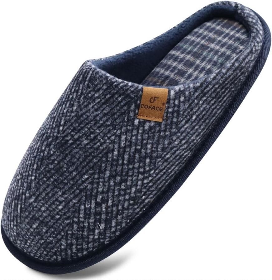 Gezellige Heren Pantoffels met Memory Foam en Stevige Loopzool Casual Binnen & Buiten Slippers met Steunzool