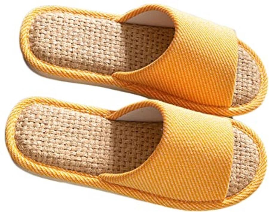 Gezellige linnen pantoffels voor binnenshuis Ademend en comfortabele sloffen