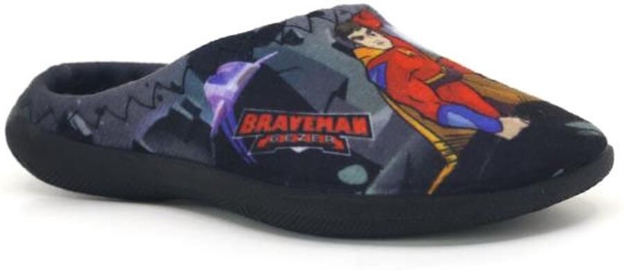Gezer Jongens sloffen Huisschoenen Zwart Braveman