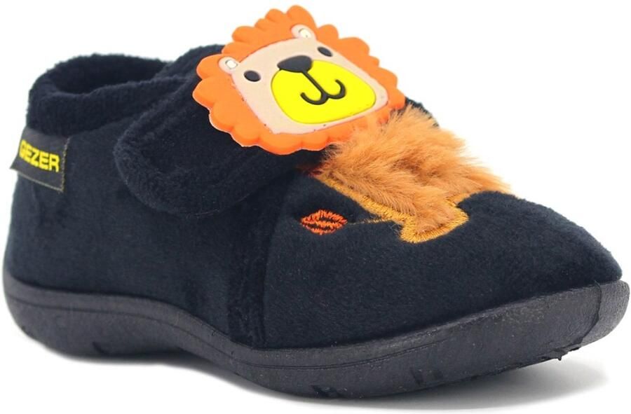 Gezer Kindersloffen Jongens Kinderen Sloffen Zwart Leeuw Dieren Orthopedische Zolen