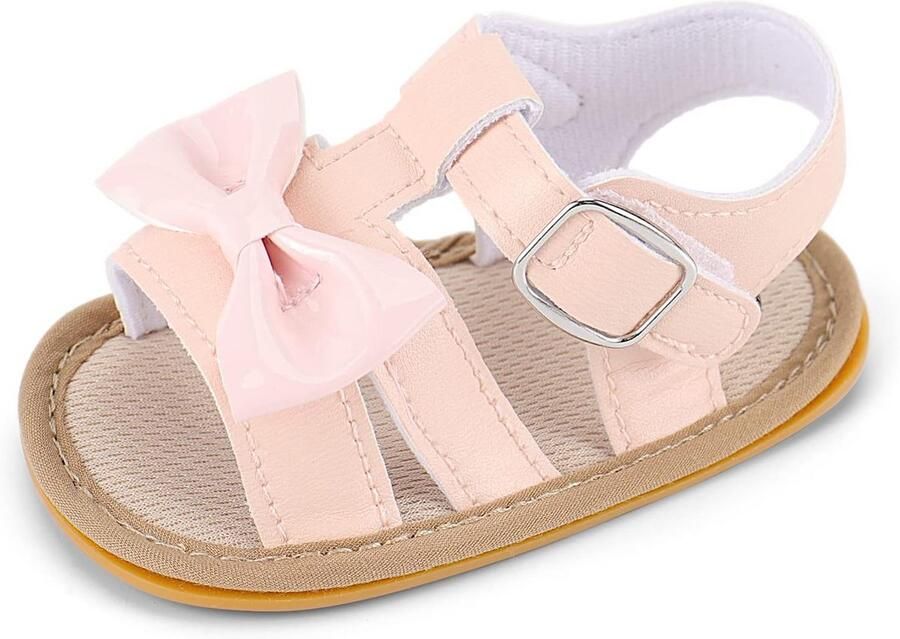 Girls Eerste Stapschoenen Zomer Sandalen Pasgeborenen met Antislip Rubberen Zool