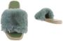 Givana Fluffy muiltjes- slippers groen - Thumbnail 3