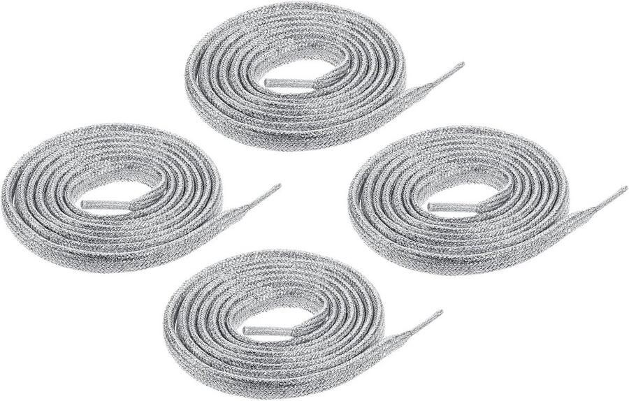 Glanzende platte veters polyester met sequins voor sneakers en laarzen