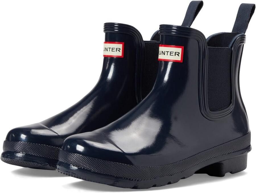 Glanzende Waterdichte Chelsea Laarzen voor Dames Rubberen Enkellaarsjes