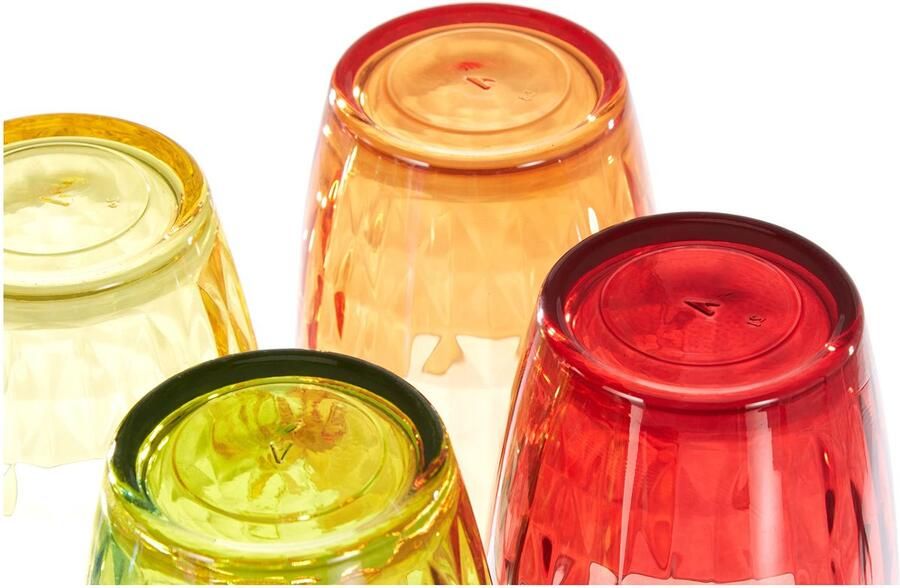Glazen 320 cc glas meerkleurig