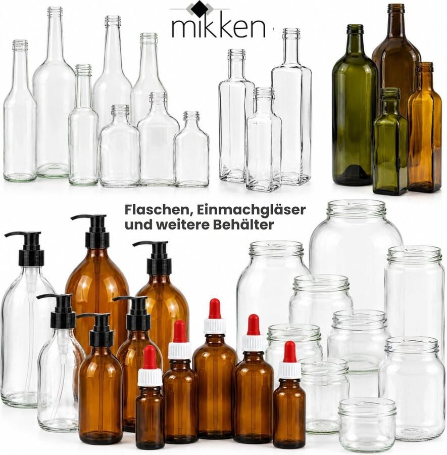 Glazen flessen 1000 ml sapflessen melkflessen met 8 deksels wit incl. etiketten