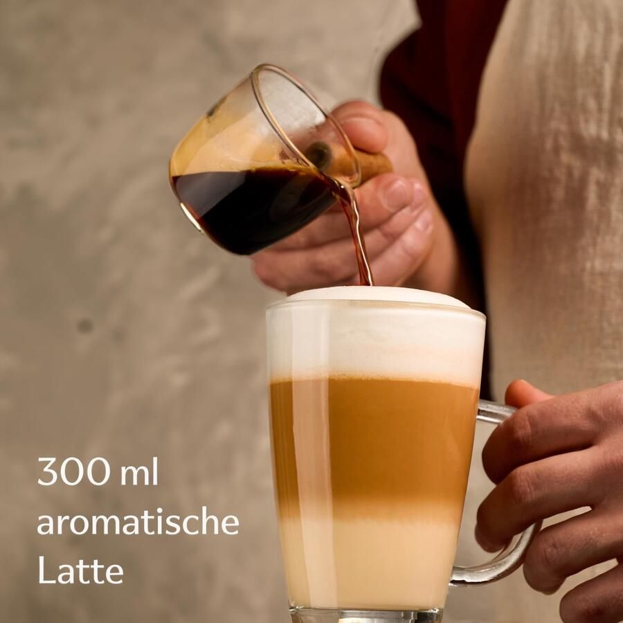 Glazen met Handvat en Lepel 250 ml Houdt Lang Warm Ideaal Formaat voor Volautomatische koffiemachines Vaatwasmachinebestendig