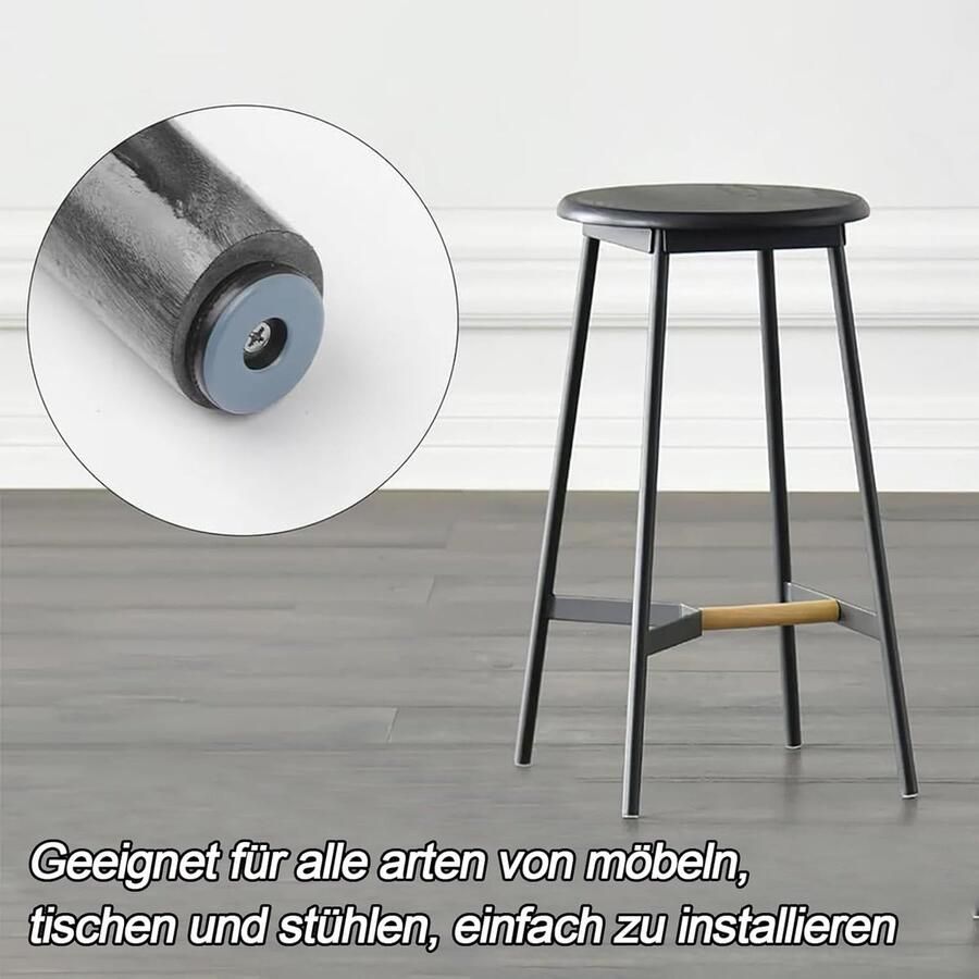 Glijders 36 stuks teflonglijders om te schroeven Ø 22 mm meubelglijders met 36 stuks roestvrijstalen schroeven voor meubels fauteuils stoelpoten
