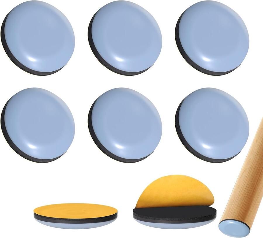 Glijders voor meubels 8 stuks 40 mm teflonglijders zelfklevend voor stoelen onderzetel lawaai vloerbeschermers gemakkelijk te verplaatsen zware meubels rond