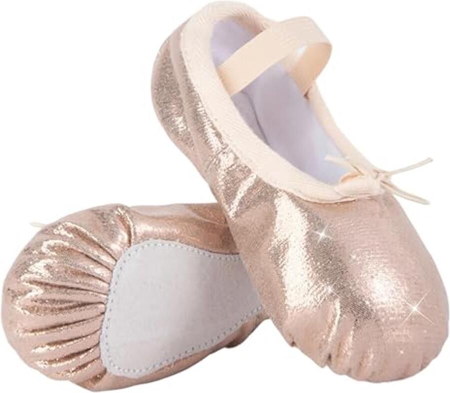 Glitter Ballerina's voor Meisjes Volledige Zool Dansschoenen