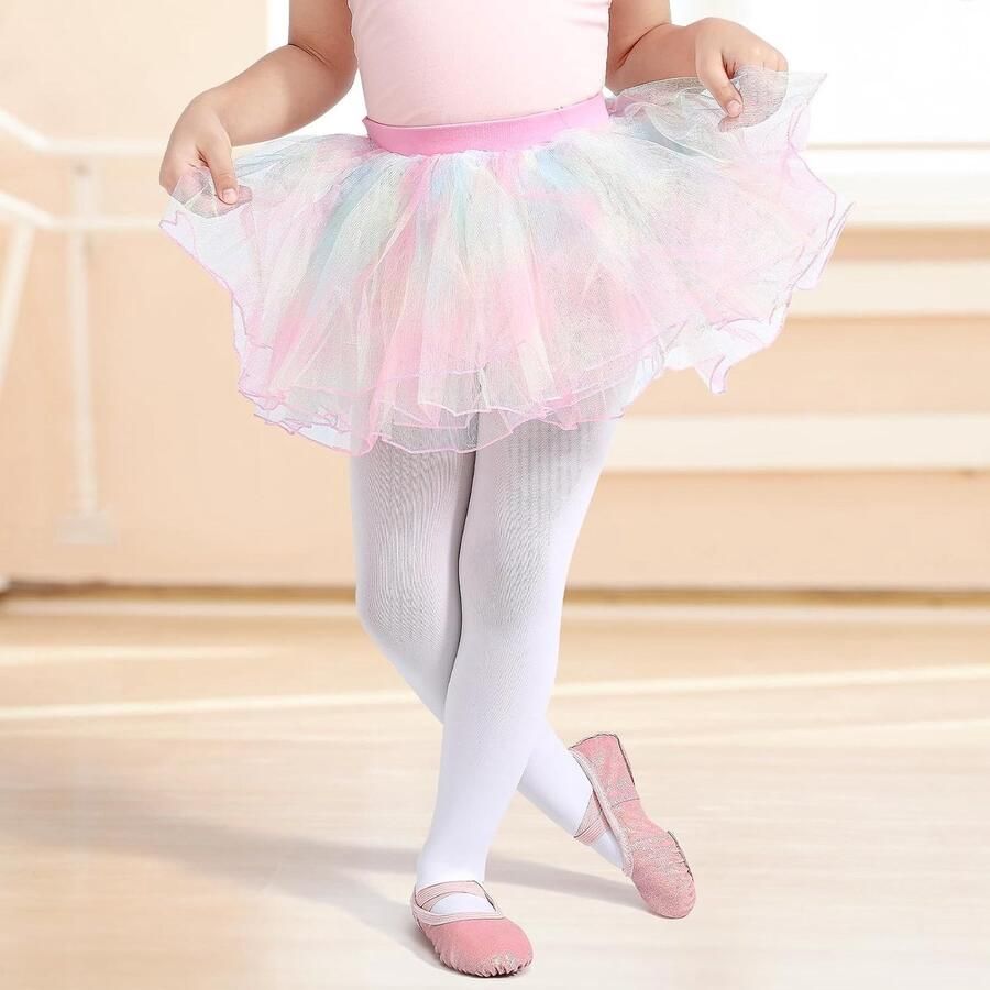 Glitter Dansschoenen voor Meisjes met Gesplitste Zool en Elastische Kruisbanden voor Peuters en Kinderen