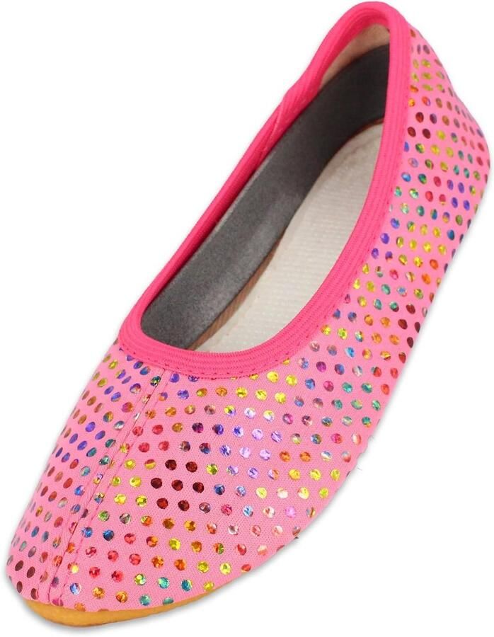 Glitter Gymnastiekschoenen voor Meisjes en Dames met Antislipzool