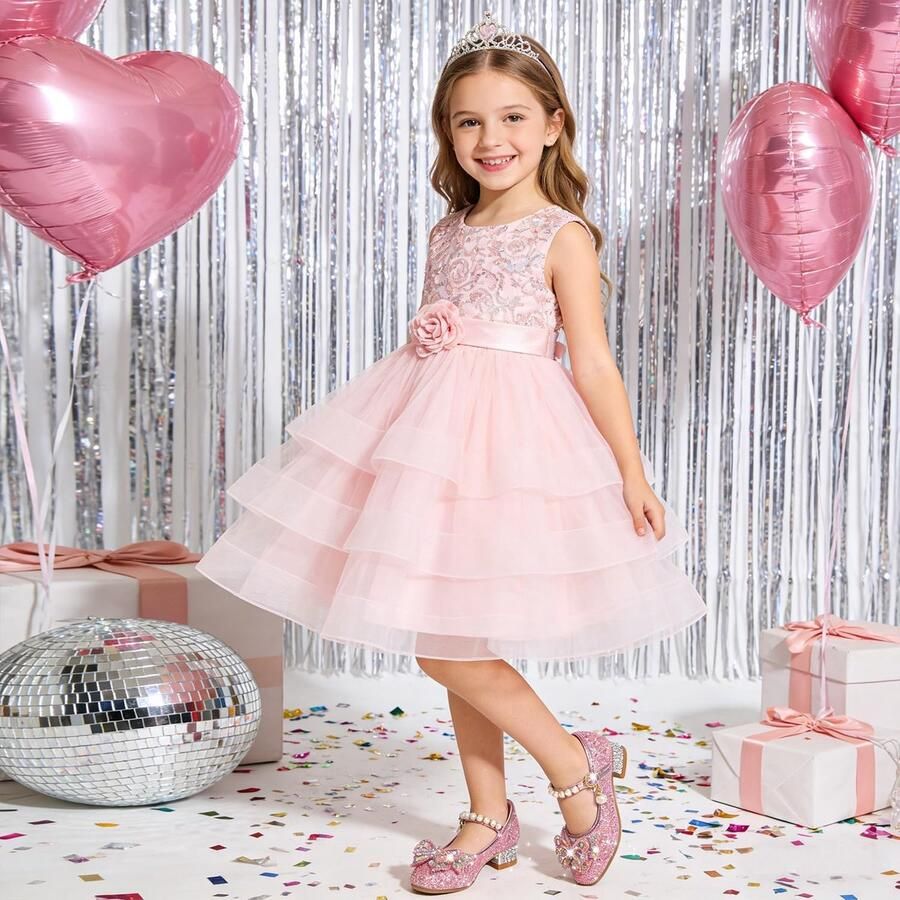 Glitter Mary Jane Prinsessen Schoen Jurk Schoenen Lage Hakken Peuter Pailletten Party Bruiloft Verjaardag Prom Cosplay Dance Up Schoenen