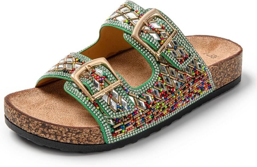 Glitter Sandalen voor Dames Comfortabele Strandschoenen met Plateauzool