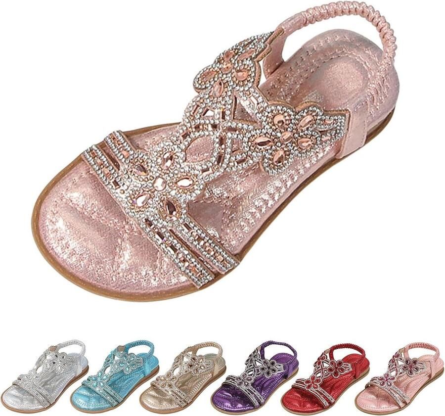 Glitter sandalen voor kinderen Comfortabele zomerschoenen met antislip zool