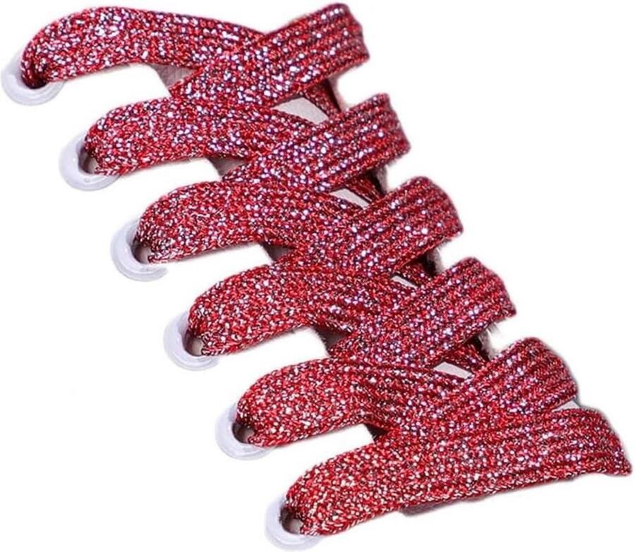 Glitter Schoen Veters Platte Veters Schoenen Versieren Gevlochten Touw Rood
