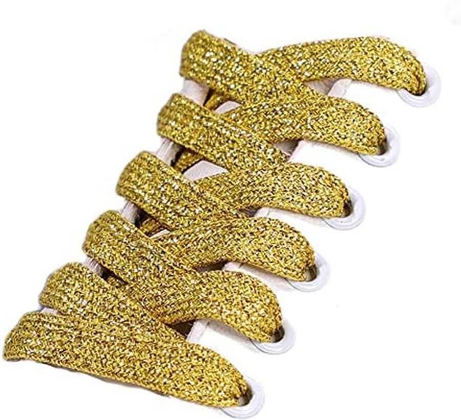 Glitter Schoenen Veters Gevlochten Platte Touwen voor Casual Wandelschoenen en Sneakers