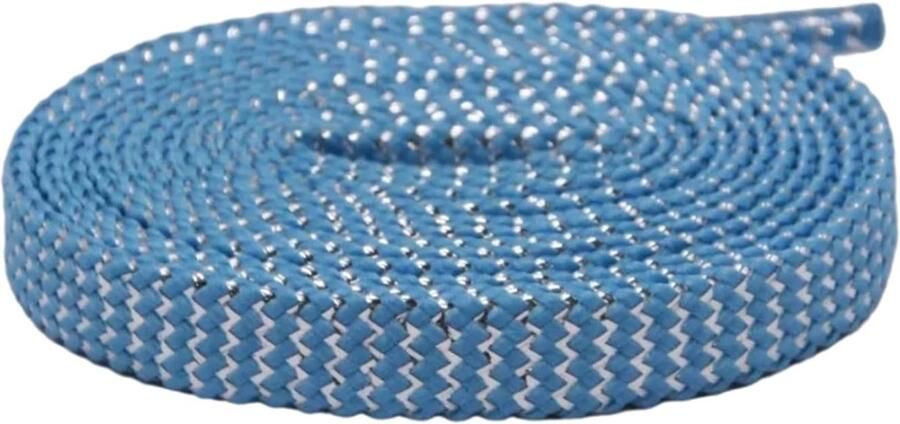 Glitter Schoenveters Golvende Strepen Sneaker Refresh Tweekleurige Combinatie Blauw