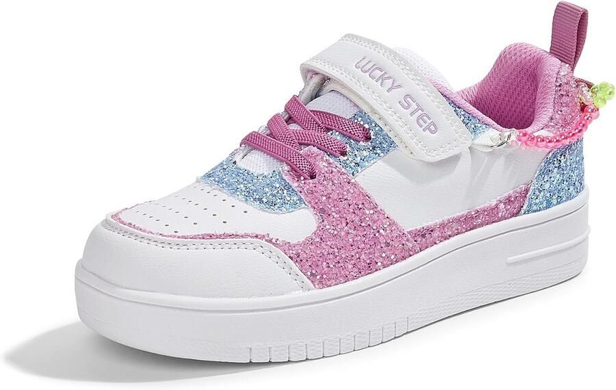 Glitter Sneakers voor Meisjes Slip-On Sportieve Loopschoenen met Kralen