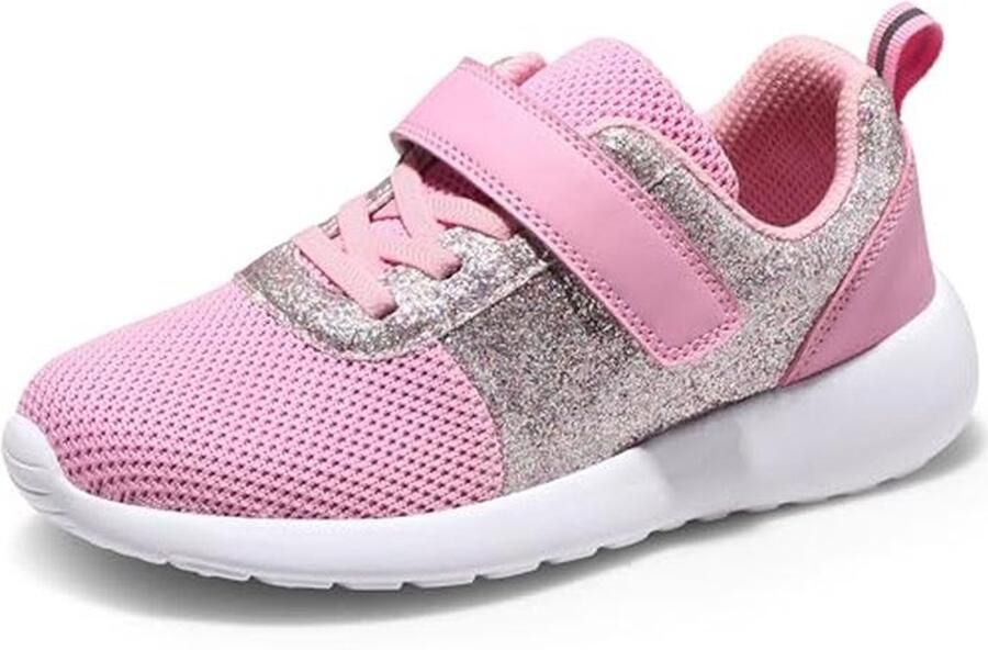 Glitter Sneakers voor Meisjes Sportschoenen met Klittenband voor Activiteiten