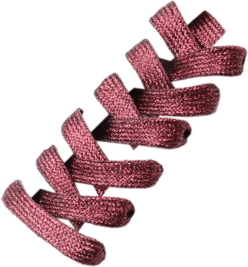 Glitter Veters Platte Schoenveters Schoenen Opfrissen Scheurbestendig Materiaal 2 Paar Rood