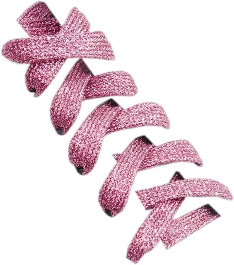 Glitter Veters Platte Schoenveters Schoenen Opknappen Scheurbestendig Materiaal Roze