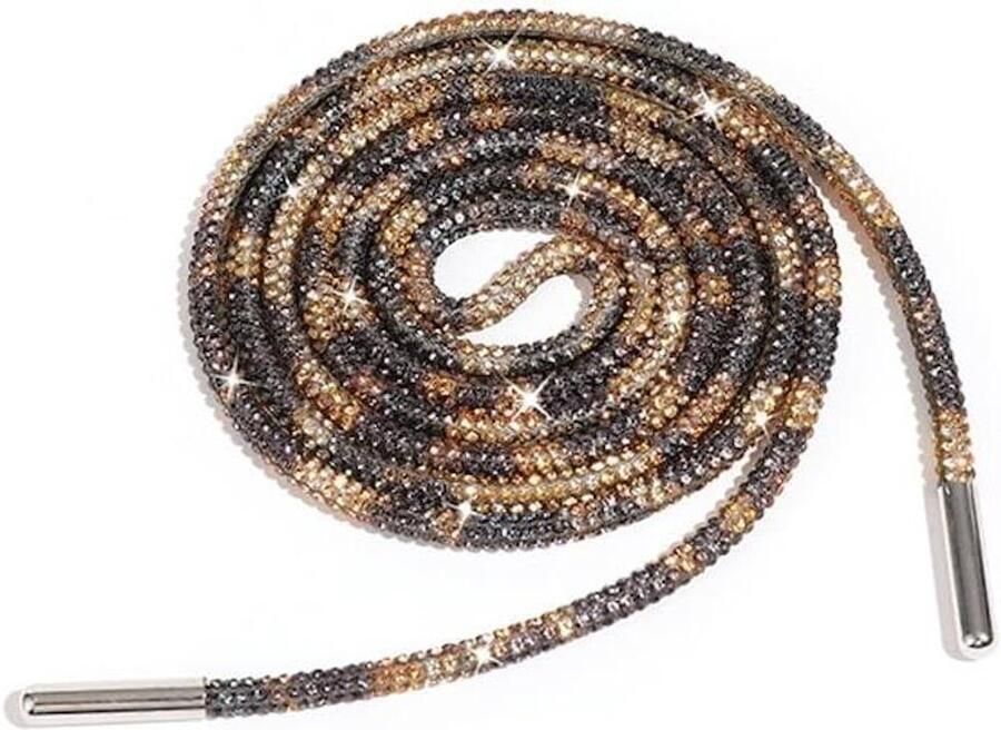 Glitter Veters Schoenveters Dia t Schoenen Versieren Ronde Kristal Veters Wit