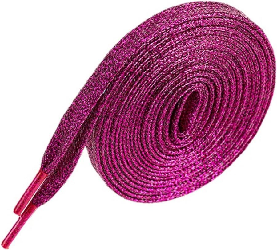 Glitter Veters Schoenveters Schoenen Versieren Scheurbestendig Materiaal Rood Roze