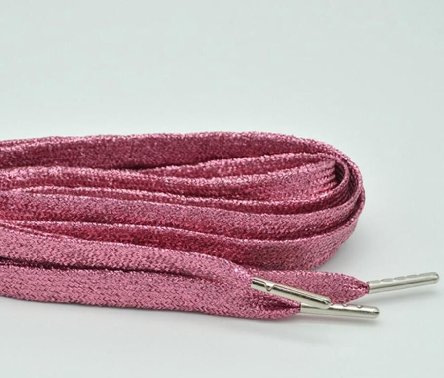 Glitterschoenveters Vervangende veters Schoenen Versieren Scheurbestendig Materiaal 2 Paren Roze