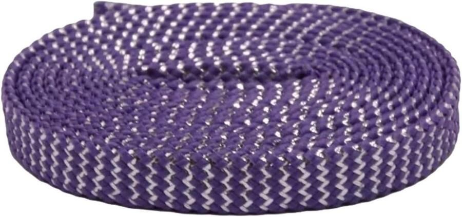Glitzy Shoelaces Wavy Laces Schoenen Personaliseren Metallic Draad 60- Lengte Tweekleurig